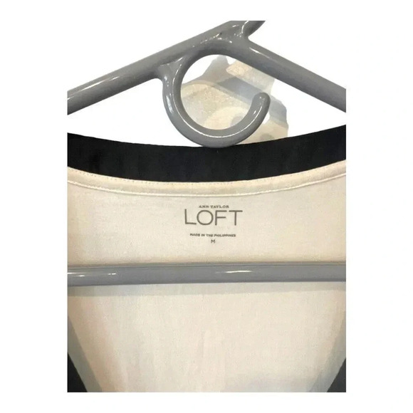 LOFT Women’s Medium Flutter Sleeve Stretchy Bow Detail Blouse - Picture 6 of 7